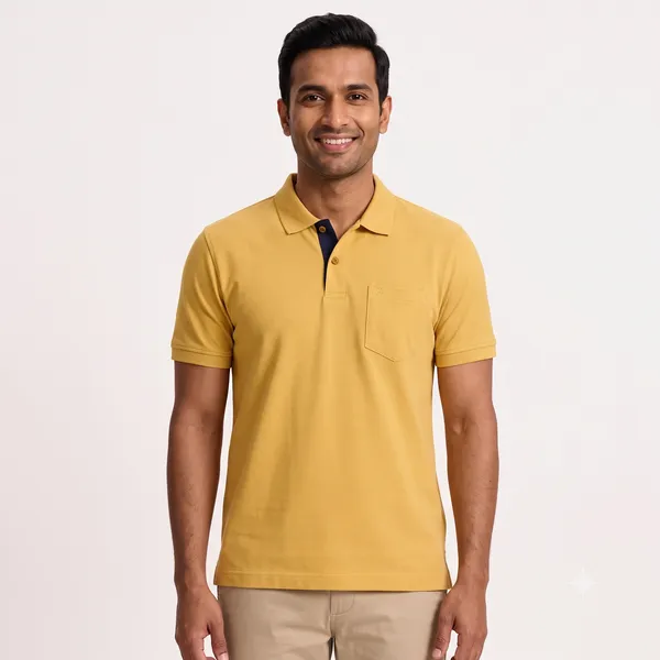 Yellow_Cotton_Regular_Fit_Polo_T-Shirt_For_Men