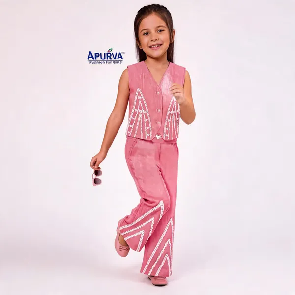 Pink_Cotton_Embroidered_Kurta_Set_For_Girls