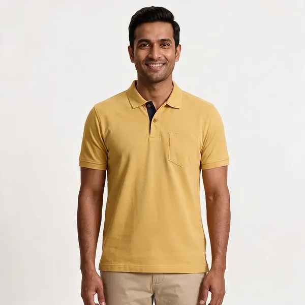 Yellow_Cotton_Regular_Fit_Polo_T-Shirt_For_Men