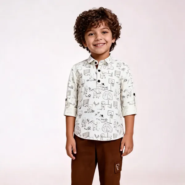 White_Cotton_Printed_Regular_Fit_Shirt_For_Boys