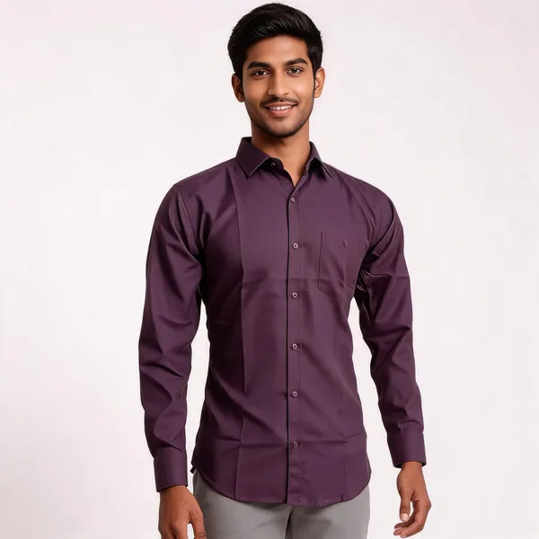 Purple_Cotton_Slim_Fit_Shirt_For_Men