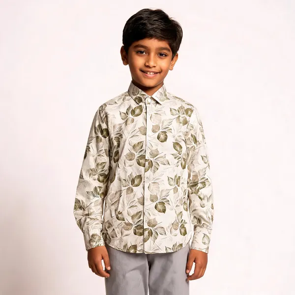 Off_White_Cotton_Leaf_Print_Full_Sleeve_Shirt_For_Boys