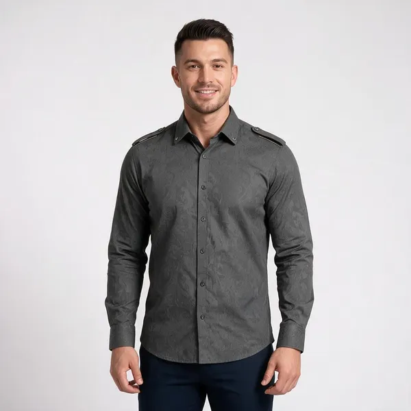 Dark_Gray_Cotton_Patterned_Full_Sleeve_Shirt_For_Men