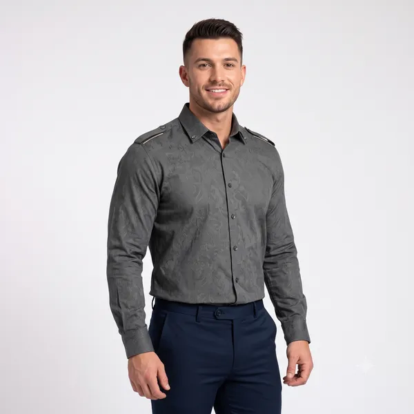 Dark_Gray_Cotton_Patterned_Full_Sleeve_Shirt_For_Men