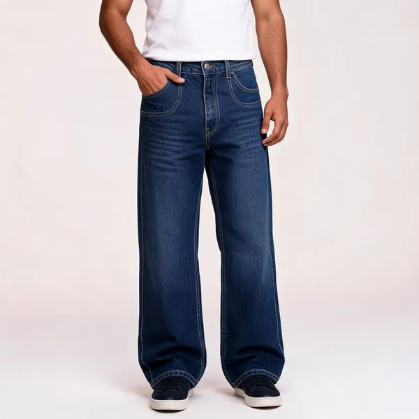 Blue_Denim_Baggy_Fit_Jeans_For_Men