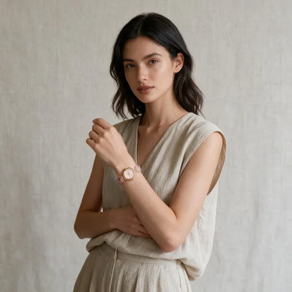 Pink_Gold_Stainless_Steel_Analog_Bracelet_Watch_For_Women