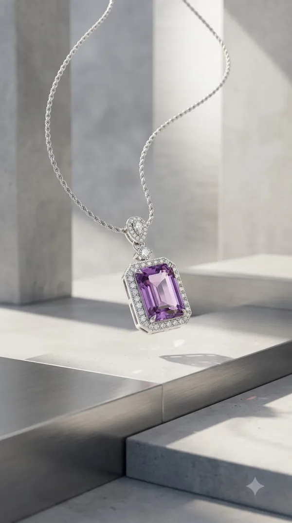 Silver_Stainless_Steel_Purple_Stone_Pendant_Necklace_For_Women