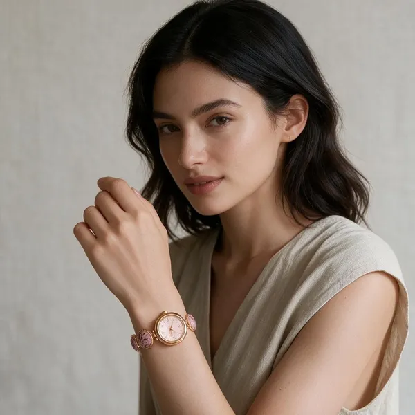 Pink_Gold_Stainless_Steel_Analog_Bracelet_Watch_For_Women