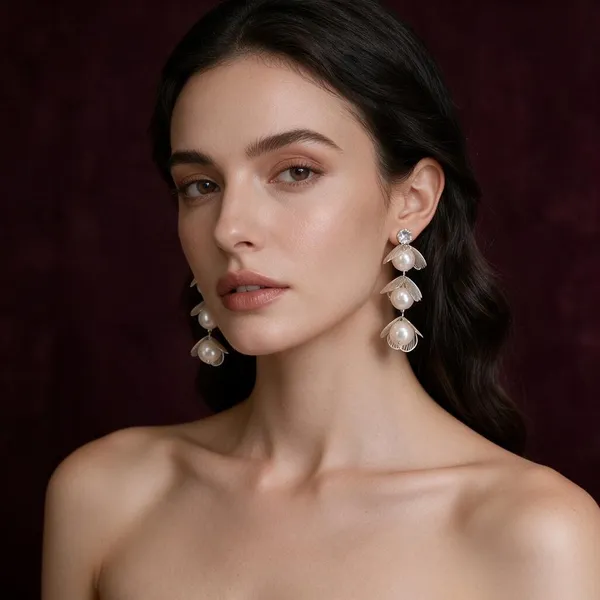 Silver-Tone_Pearl_Floral_Drop_Earrings_for_Women