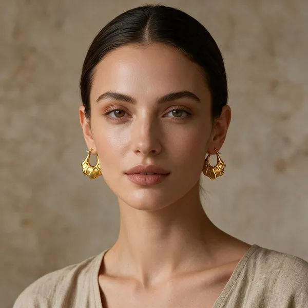 Gold_Tone_Floral_Hoop_Earrings_for_Women