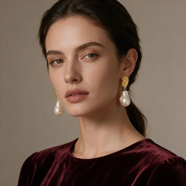 Gold_Tone_Pearl_Drop_Earrings_for_Women