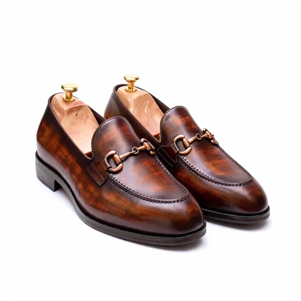 Brown_Leather_Moc_Toe_Buckle_Slip_On_Loafers_For_Men