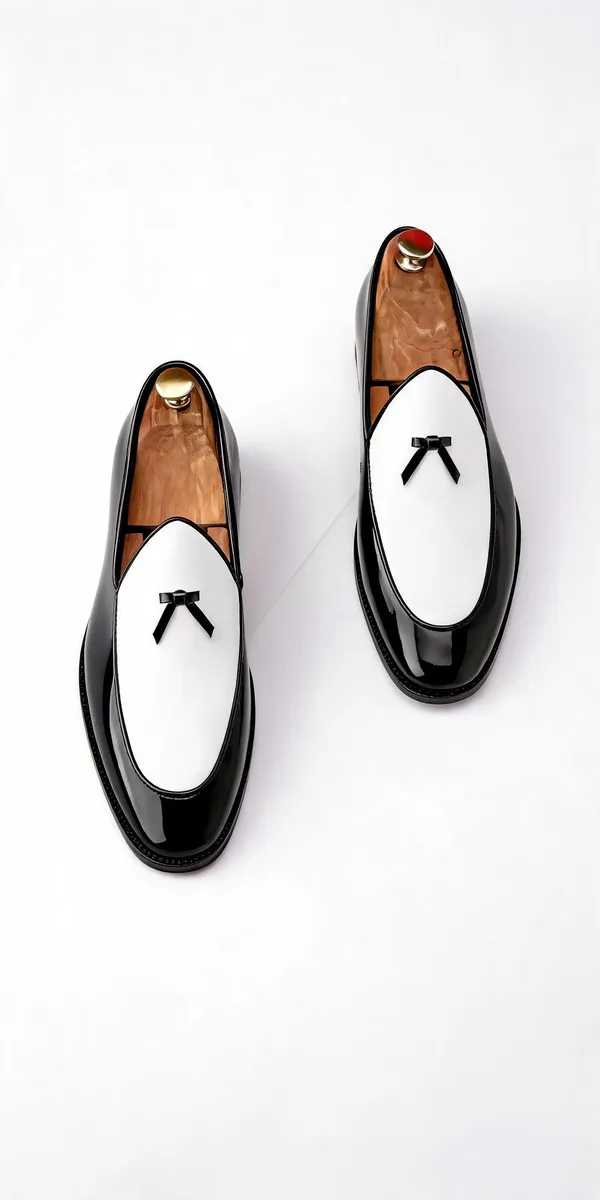 Black_Patent_Bow_Detail_Slip_On_Loafers_For_Women
