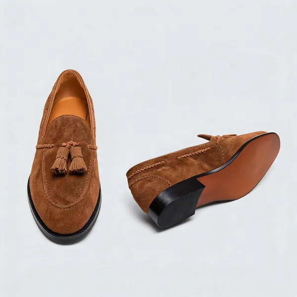 Brown_Suede_Tassel_Slip_On_Loafers_For_Men