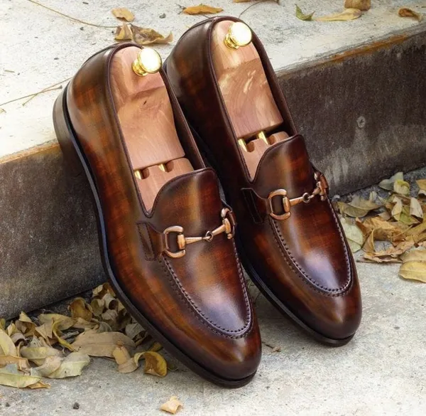 Brown_Leather_Moc_Toe_Buckle_Slip_On_Loafers_For_Men