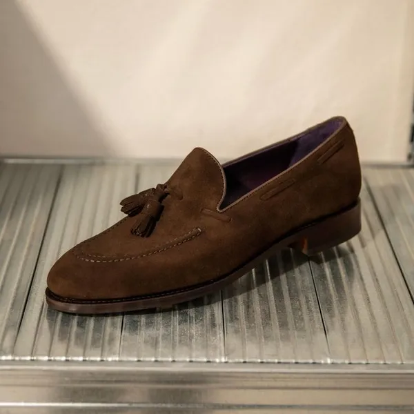 Brown_Suede_Tassel_Slip_On_Loafers_For_Men