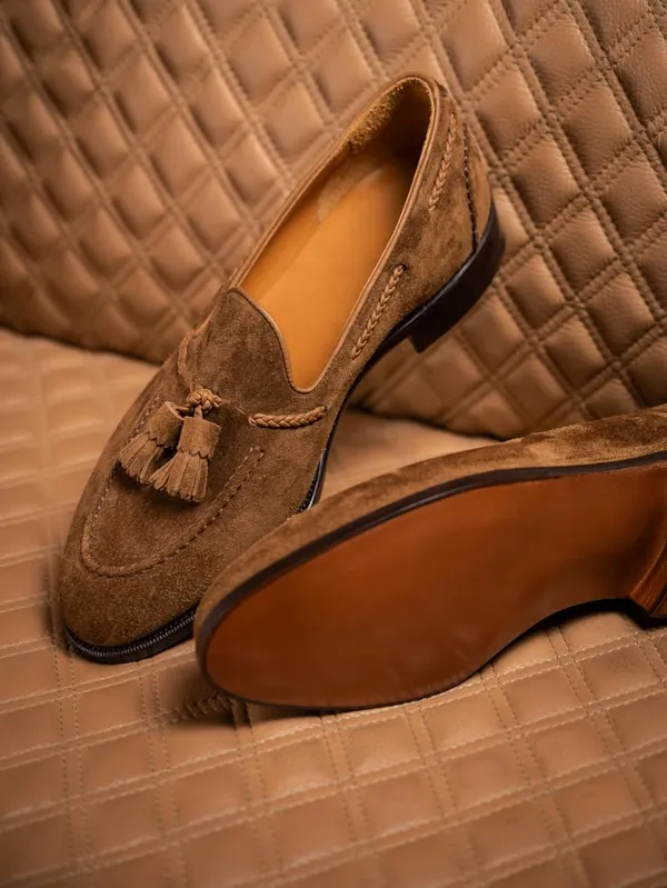 Brown_Suede_Tassel_Slip_On_Loafers_For_Men