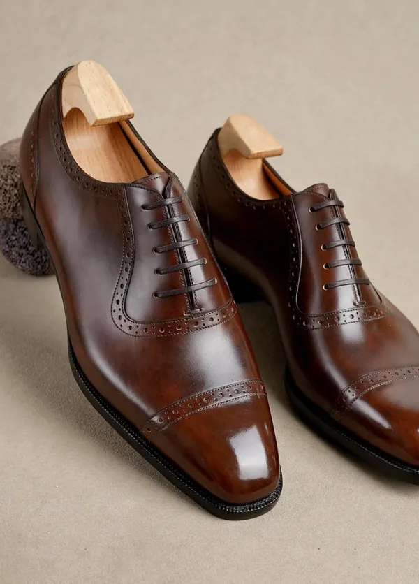 Brown_Leather_Brogue_Cap_Toe_Oxford_Shoes_For_Men