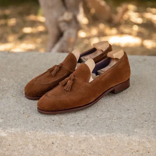 Brown_Suede_Tassel_Slip_On_Loafers_For_Men