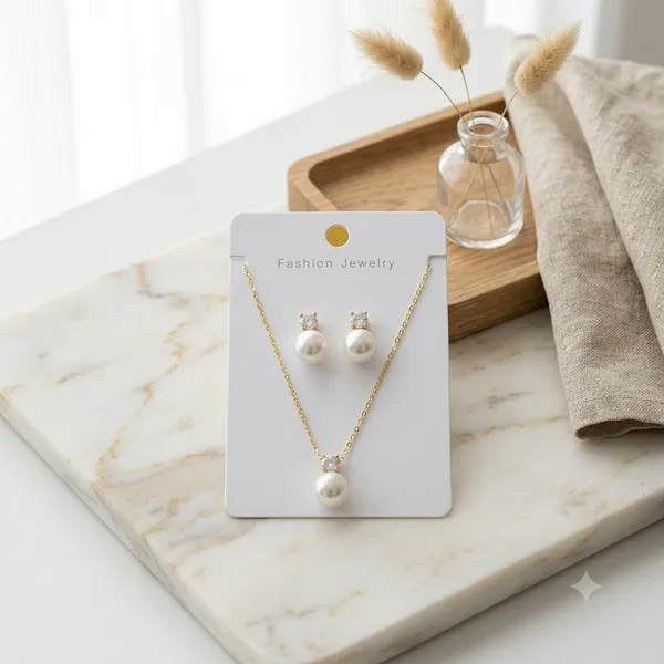 Gold_Pearl_Necklace_And_Earrings_Set_For_Women