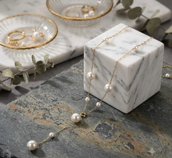 Gold_Tone_Pearl_Layered_Necklace_For_Women