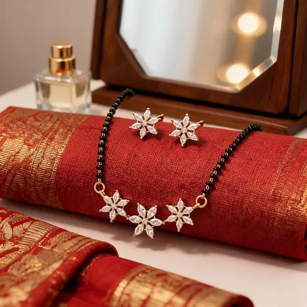Gold_Tone_Floral_Mangalsutra_Set_For_Women