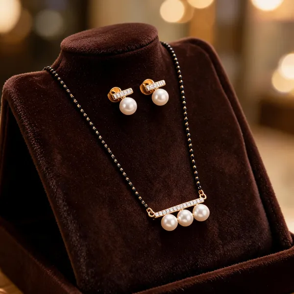 Black_Beaded_Pearl_Necklace_Set_For_Women