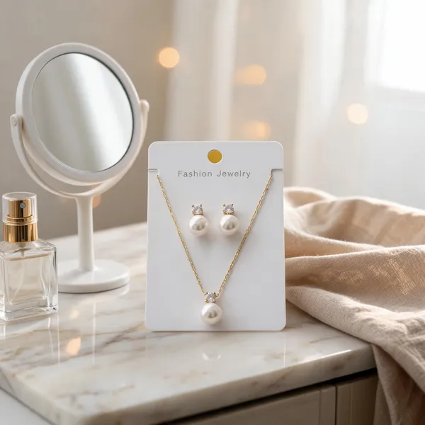 Gold_Pearl_Necklace_And_Earrings_Set_For_Women