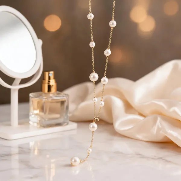 Gold_Tone_Pearl_Layered_Necklace_For_Women