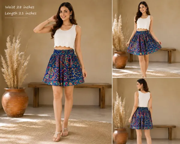 Women_S_Boho_Floral_Patchwork_Print_Gathered_Midi_Skirt