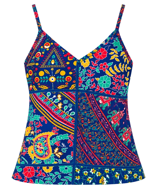 Multicolor_Printed_Sleeveless_Dress_For_Women