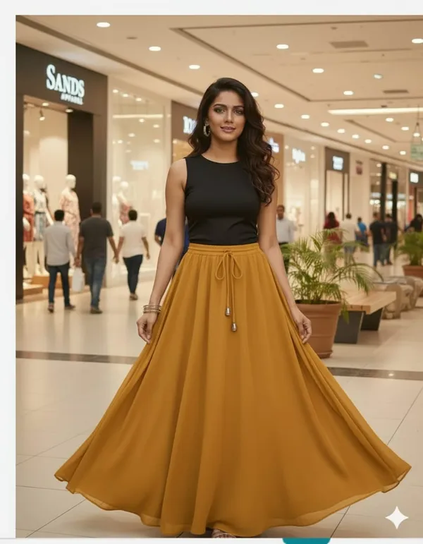 Mustard_Flowy_Maxi_Skirt_for_Women