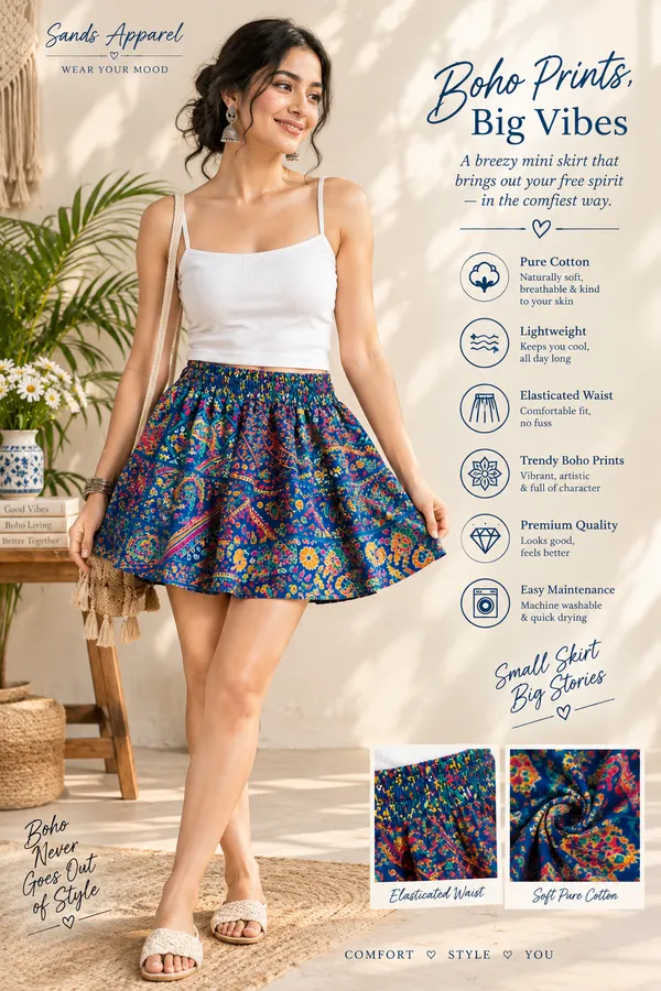 Women_Boho_Floral_Patchwork_Print_Gathered_Midi_Skirt