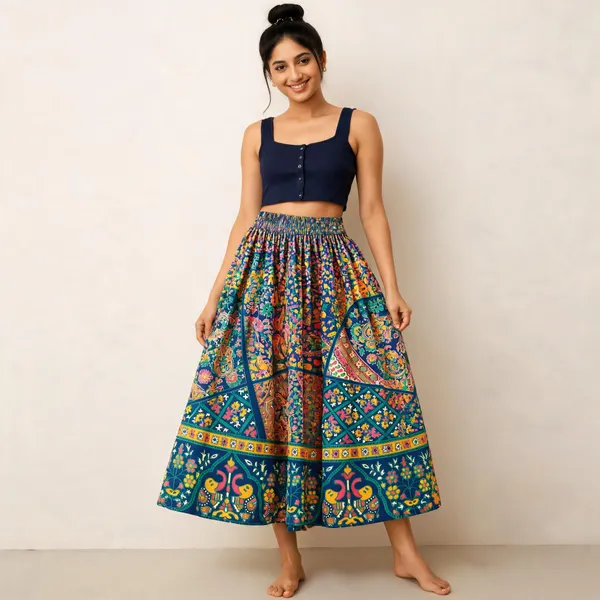 Women_Boho_Maxi_Skirt_With_Vibrant_Ethnic_Floral_Print