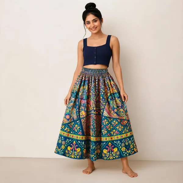 Women_Boho_Maxi_Skirt_With_Vibrant_Ethnic_Floral_Print