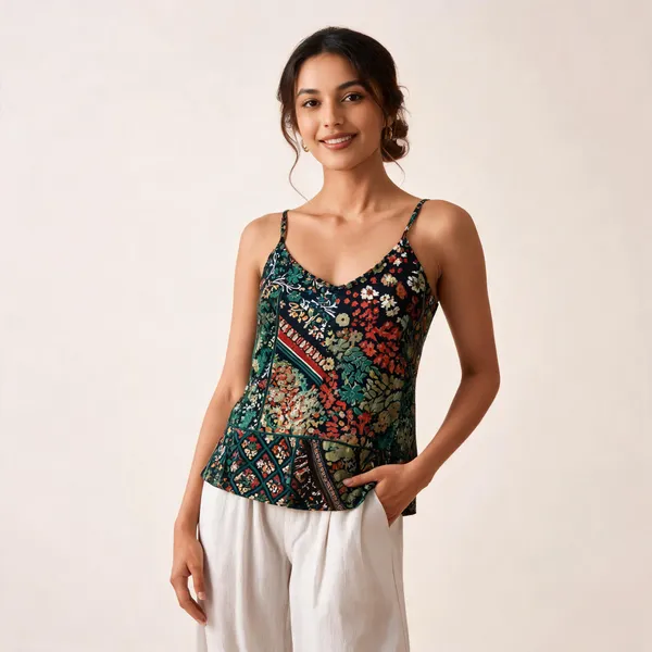 Women_Boho_Floral_Print_Cami_Top_With_Spaghetti_Straps