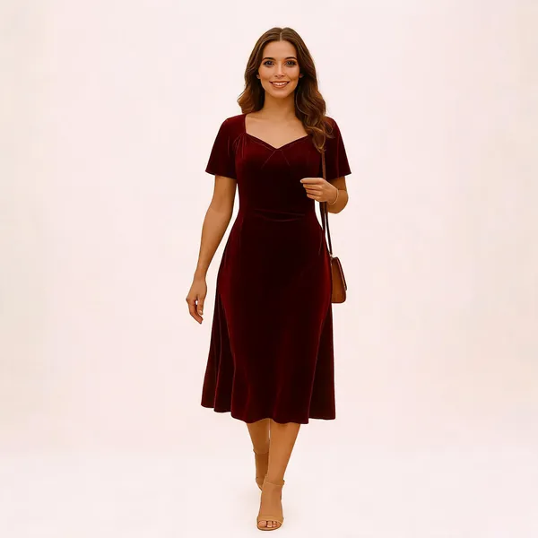 Maroon_Velvet_Fit_And_Flare_Midi_Dress_For_Women
