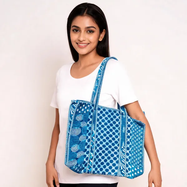 Blue_Fabric_Printed_Tote_Bag_For_Women