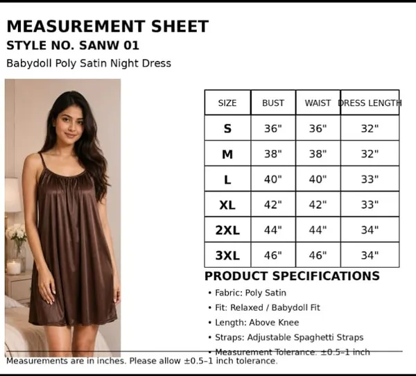 Brown_Satin_Babydoll_Nightdress_For_Women