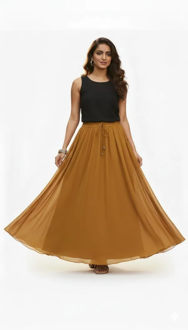 Mustard_Flowy_Maxi_Skirt_for_Women