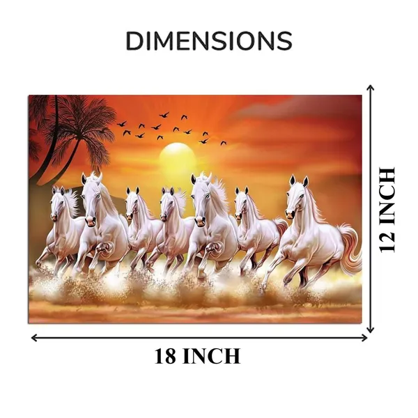 Paper_Mdf_Vastu_Seven_Running_Horses_Wall_Poster_12X18_Inch_-_Pack_of_2