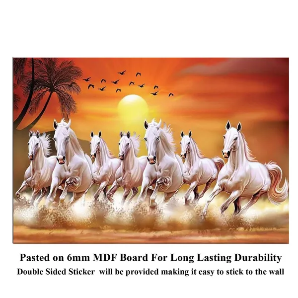 Paper_Mdf_Vastu_Seven_Running_Horses_Wall_Poster_12X18_Inch_-_Pack_of_2