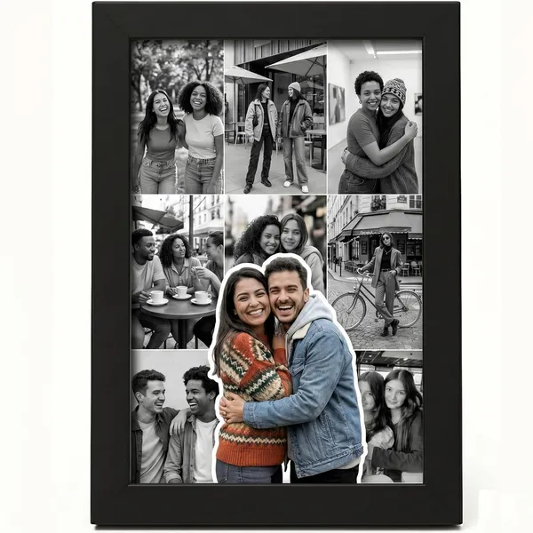 Wood_Glass_Collage_Photo_Frame_A4_Black_Wall_Mount