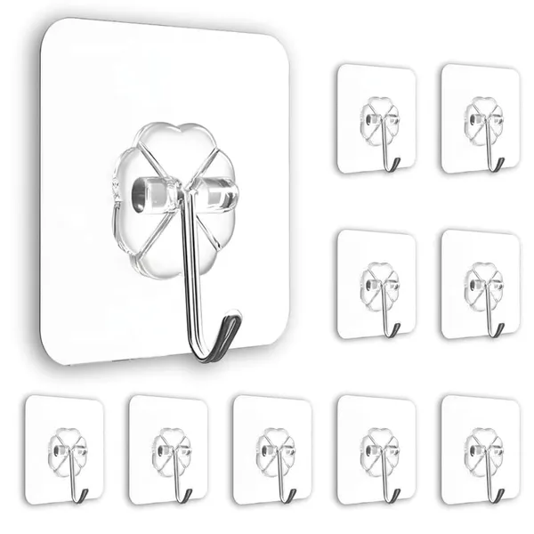 Plastic_Adhesive_Nail-Free_Transparent_Wall_Hook_5_Pcs_-_Pack_of_3