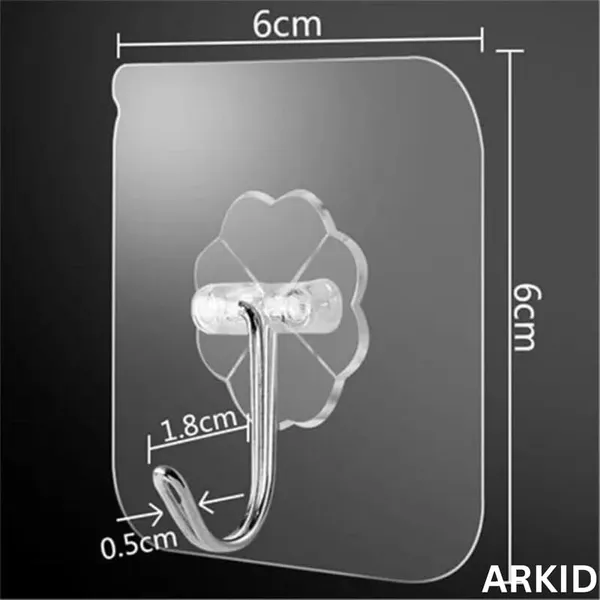 Plastic_Adhesive_Nail-Free_Transparent_Wall_Hook_5_Pcs_-_Pack_of_3