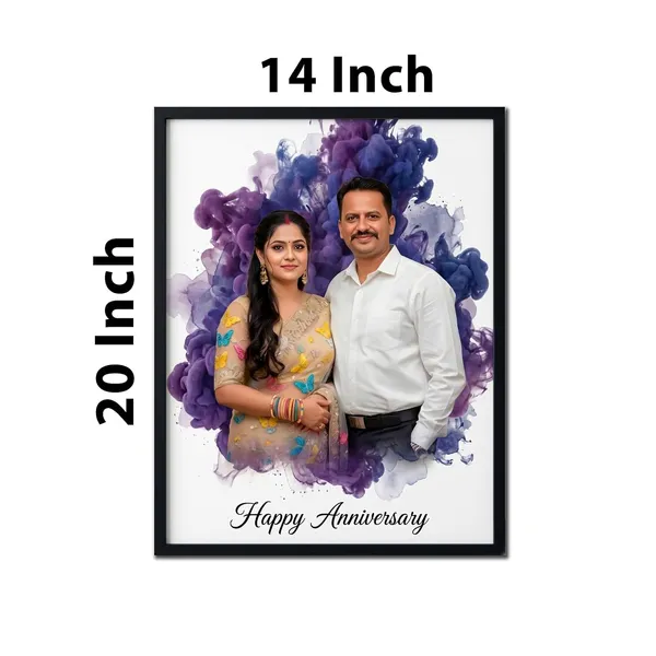 Arkid_Customized_Digital_Oil_Painting_Portrait_Photo_Frame_Smock_Style_Personalized_Canvas_Artwork_Frame_For_Anniversary_Birthday_Couple_Gift_Home_Decor_14x20_Inch