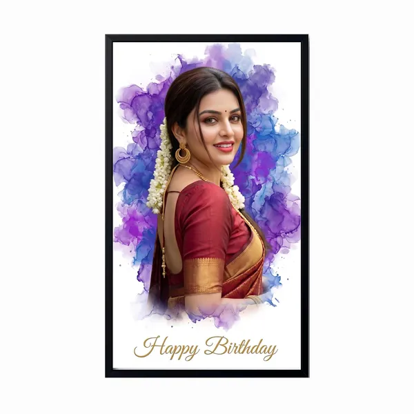 Arkid_Customized_Digital_Oil_Painting_Portrait_Photo_Frame_Smock_Style_Personalized_Canvas_Artwork_Frame_For_Anniversary_Birthday_Couple_Gift_Home_Decor_14x20_Inch