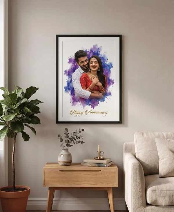 Arkid_Customized_Digital_Oil_Painting_Portrait_Photo_Frame_Smock_Style_Personalized_Canvas_Artwork_Frame_For_Anniversary_Birthday_Couple_Gift_Home_Decor_14x20_Inch