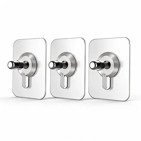 Stainless_Steel_Adhesive_Screw_Wall_Hooks_Drill-Free_Pack_Of_5