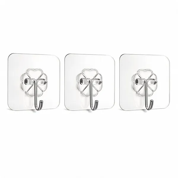 Plastic_Adhesive_Wall_Hooks_Drill-Free_Transparent_Pack_Of_10